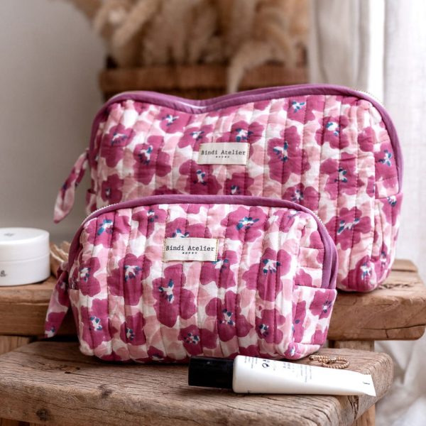 Trousse de toilette en coton Posy Dahlia – Bindi Atelier