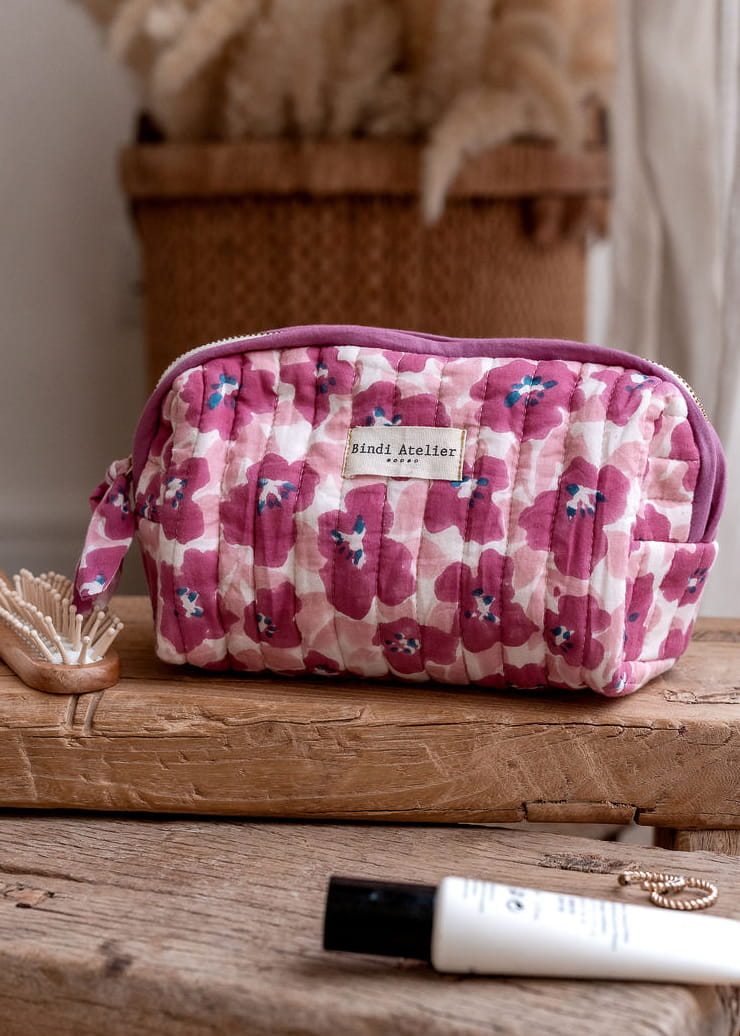 Trousse de toilette en coton Posy Dahlia – Bindi Atelier – Image 2