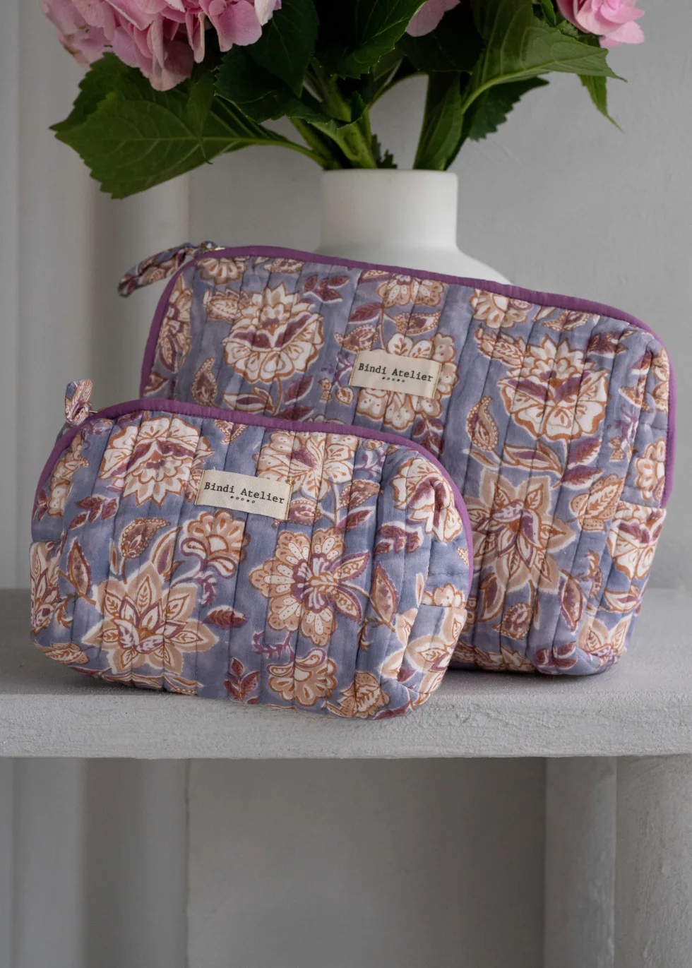 Trousse de toilette en coton Matira Azul – Trousse beauté femme
