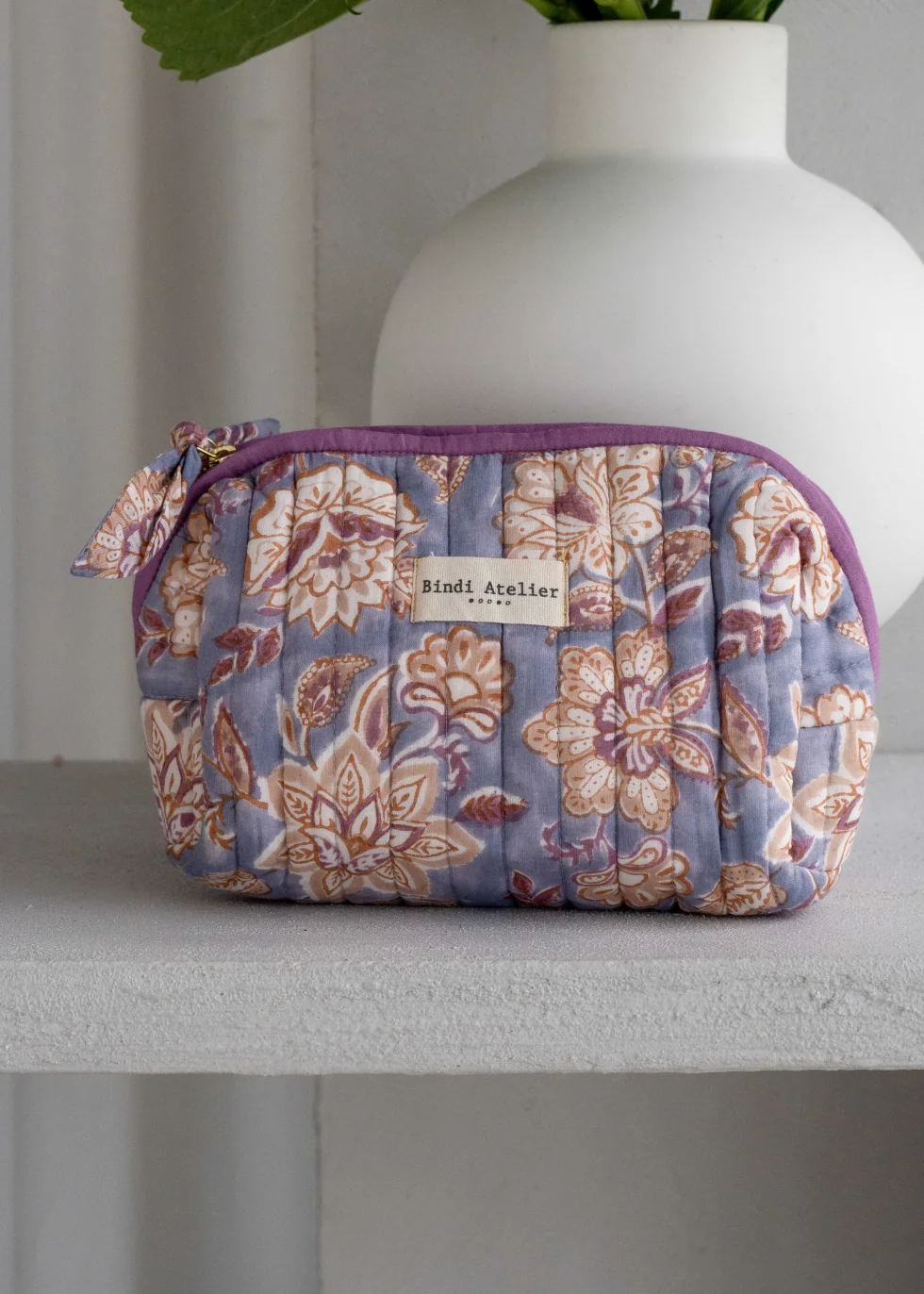 Trousse de toilette en coton Matira Azul – Trousse beauté femme – Image 2