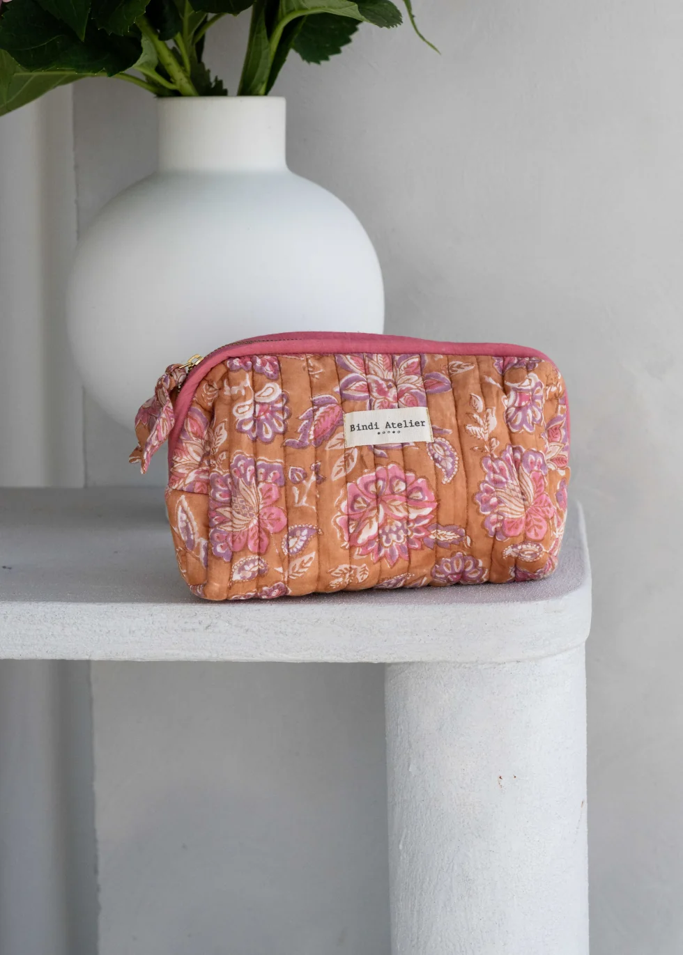 Trousse de toilette Matira Praline – Pochette en coton – Image 2