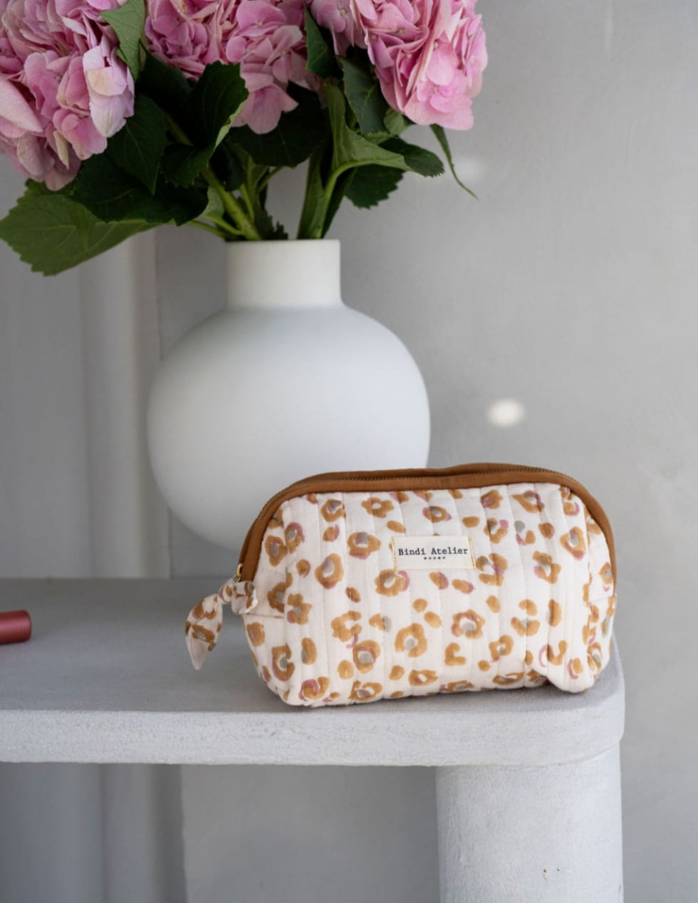 Trousse de toilette matelassée en coton Bengal Lana – Image 2