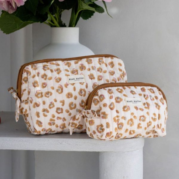 Trousse de toilette matelassée en coton Bengal Lana
