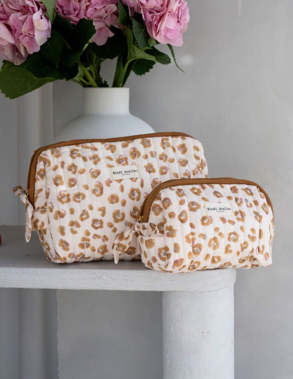 Trousse de toilette matelassée en coton Bengal Lana