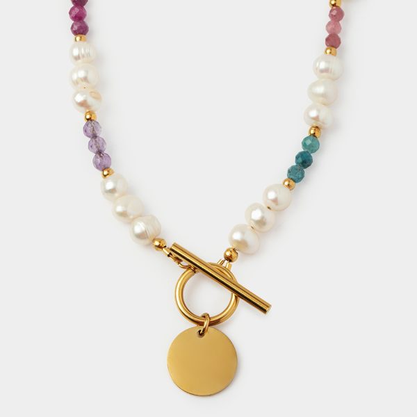 Collier à graver en perles naturelles - Mademoiselle Nuage