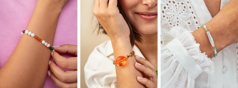 bracelets colorés artisanaux - bijoux Mademoiselle Nuage