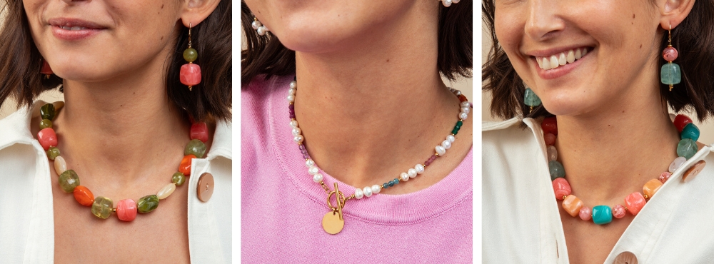 colliers colorés artisanaux - bijoux Mademoiselle Nuage